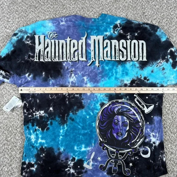Disney Haunted Mansion Spirit Jersey Shirt Womens XL Tie Dye Glow Dark Top - Picture 10 of 12